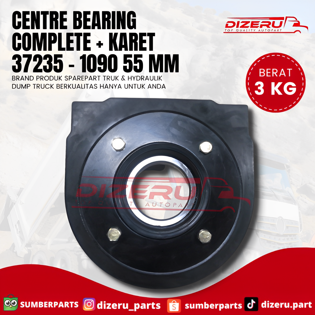 Center Bearing Complete + Karet 37235-1090 55 MM